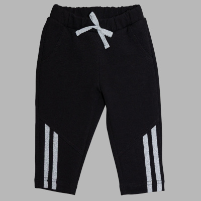 Брюки Дабл с лампасами Чуди Кидс 427125Ц2-1 чёрный 01